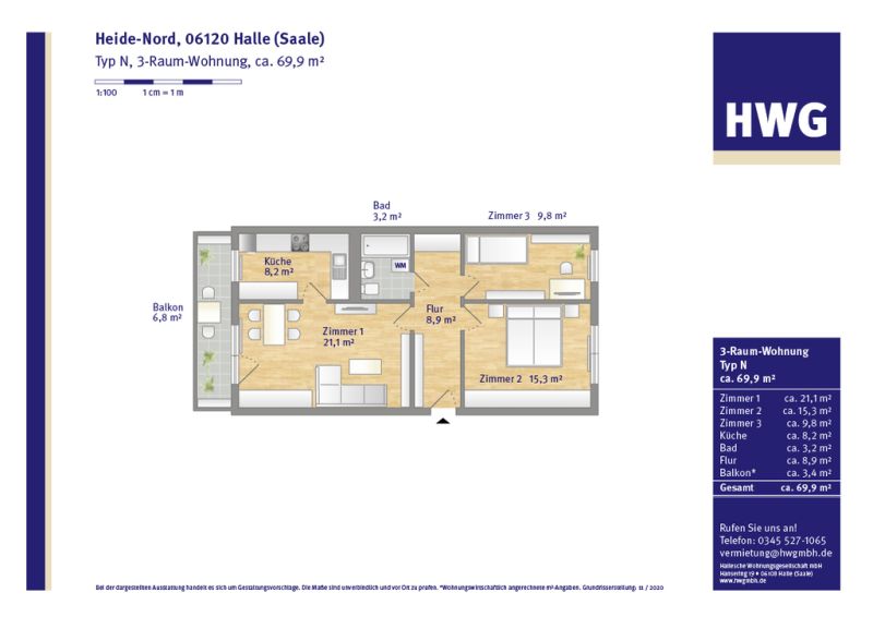 Grundriss zur Wohnung