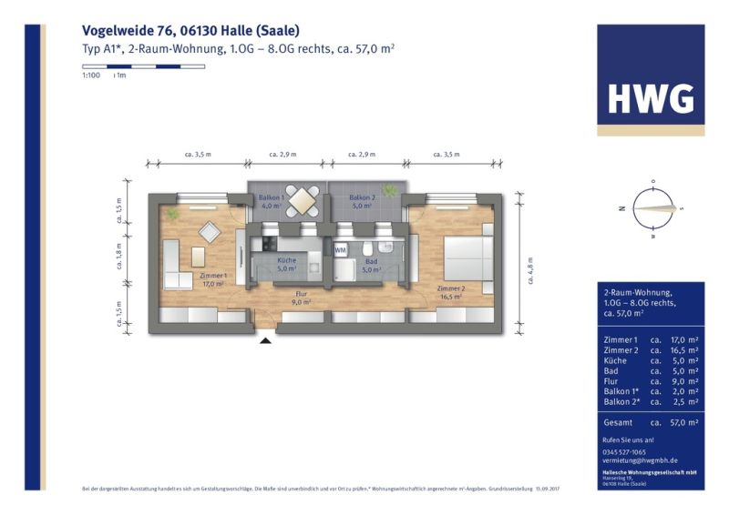 Grundriss zur Wohnung